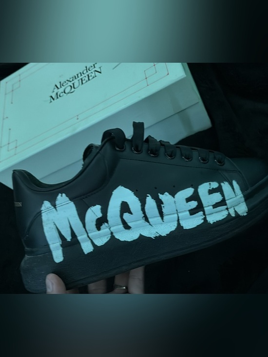 Alexander McQueen Other - Alexander McQueen Black Sneaker with whiteGraphic